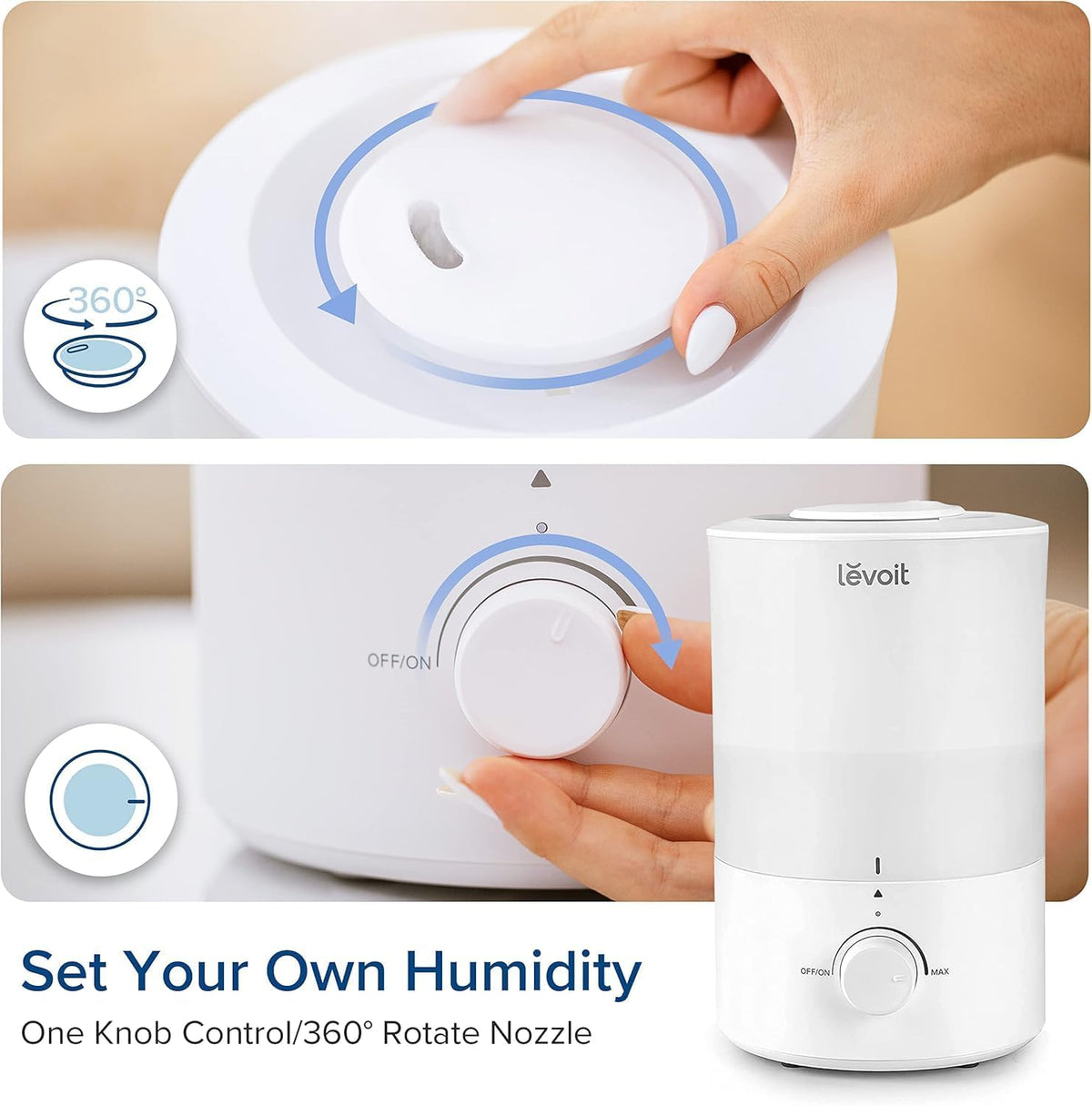 Levoit Dual 150 Ultrasonic Cool Mist Humidifier