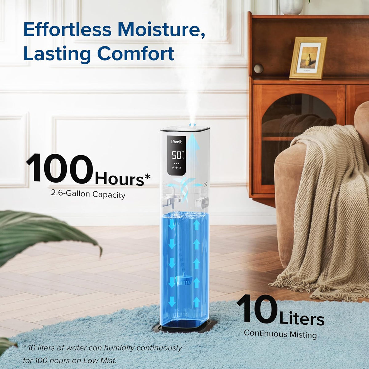 Levoit OasisMist® 1000S Smart Ultrasonic Cool Mist Tower Humidifier