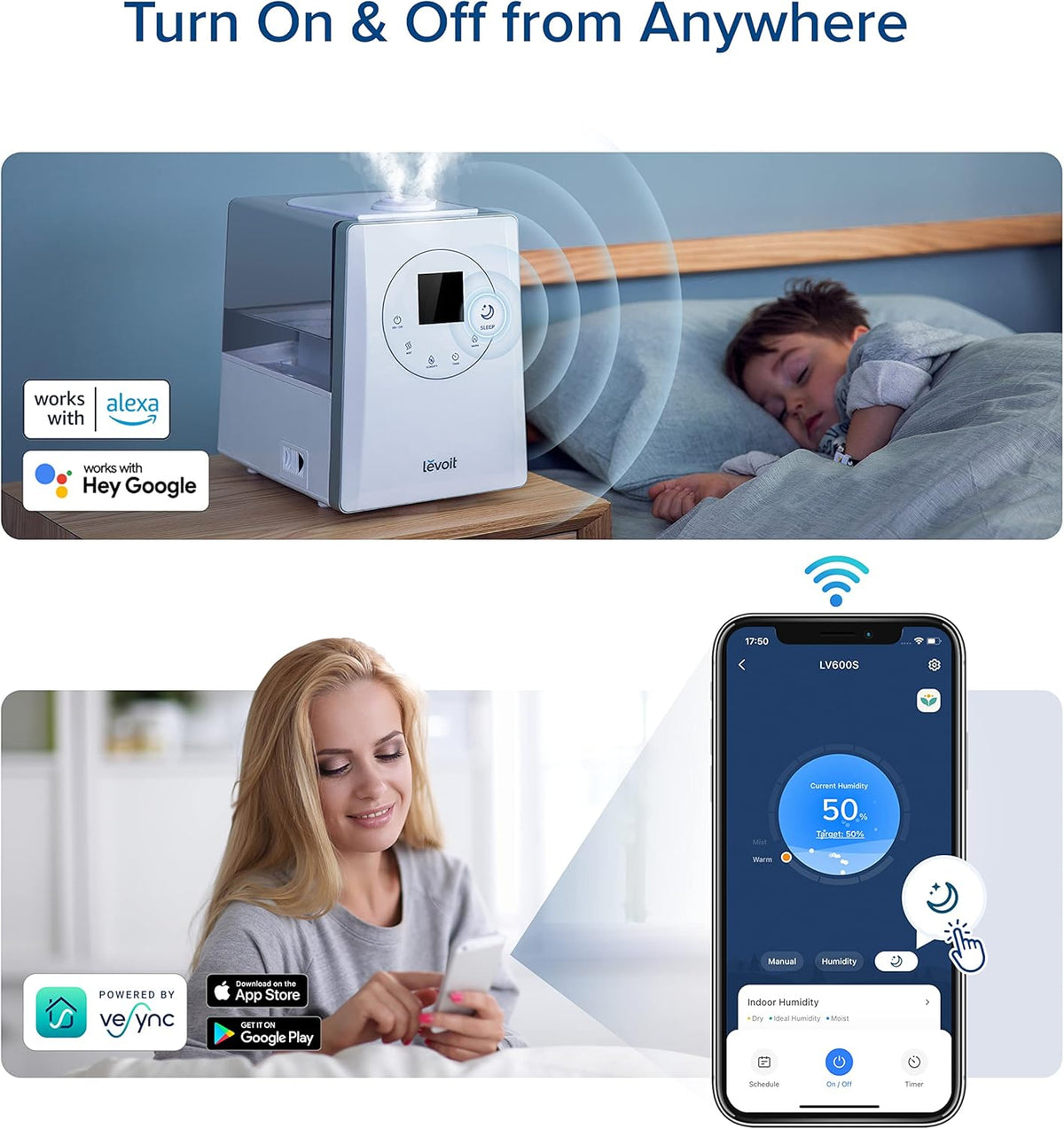 Levoit LV600S Smart Hybrid Ultrasonic Humidifier